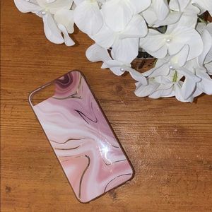 Gold + Pink Marble IPhone 8+ case